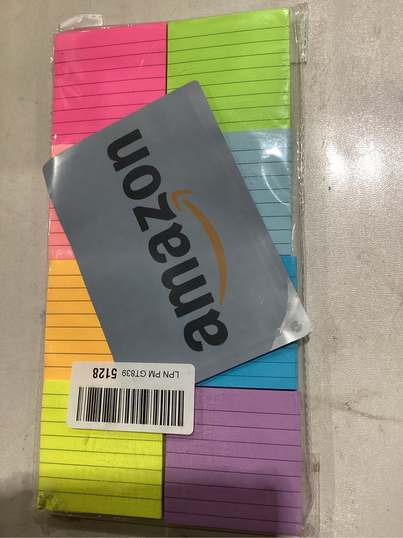Condition photo showing Good Condition for (16 pack) lined sticky notes 3x3 in ruled stickies super sticking power memo pads bright colors, post on windows doors,recyclable,easy to write on