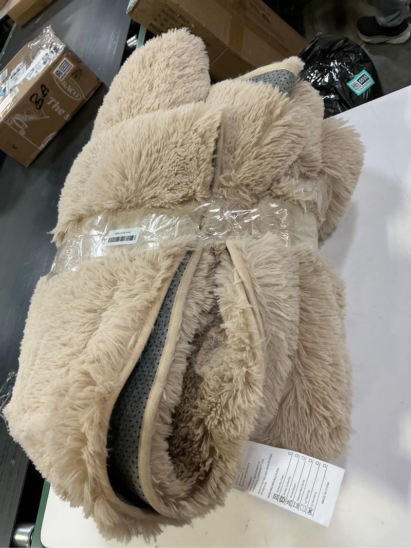Condition photo showing Good Condition for 6x9 Area Rug for Living Room: Fluffy Shag Soft Washable Rugs Large Fuzzy Plush Indoor Carpet for Bedroom Nursery Playroom Kids Girls Boys Room (Camel, 6'x9') Camel 6' x 9' (Rectangular)