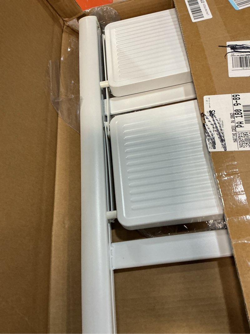 Condition photo showing New/Like New for WOA WOA 2 Step Ladder, Folding Step Stool with Broad Pedals, Compact Stepping Stool, Sturdy Steel Ladders for Home with Anti-Slip Feet, Supports up to 330 lbs - White White 2 Step