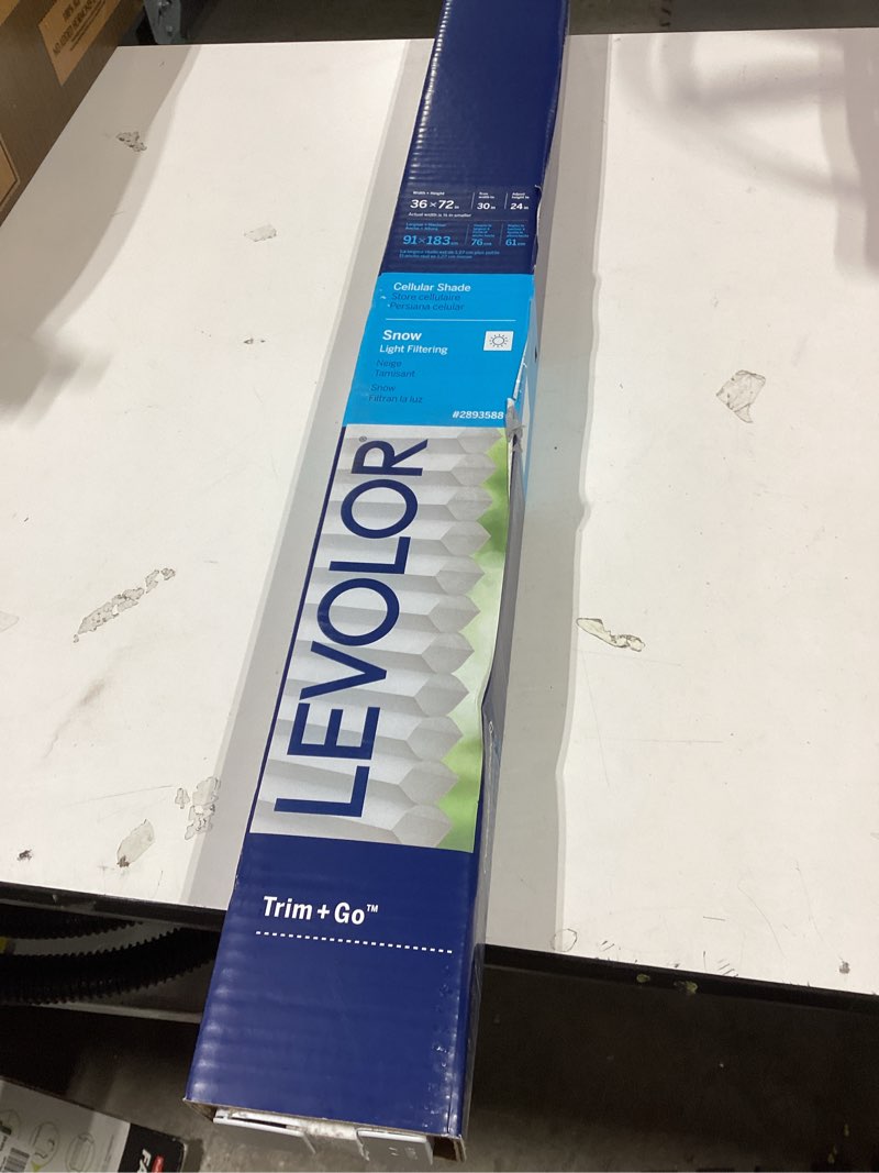 Condition photo showing Good Condition for levolor 36-in x 72-in snow light filtering cordless cellular shade
