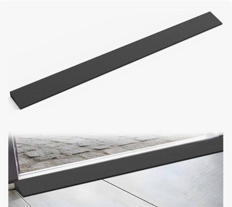 nilight 1" rise threshold ramp for doorways, 39.4" wide low profile cuttable rubber wheelchair acces