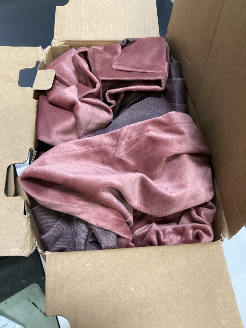 Condition photo showing Good Condition for miulee velvet curtains 84 inches 2 panels - luxury blackout curtains for bedroom living room thermal insulated super soft window drapes rod pocket & back tab, dusty rose pink, w52 x l84 inches 52"w x 84"l (pack of 2) dusty rose