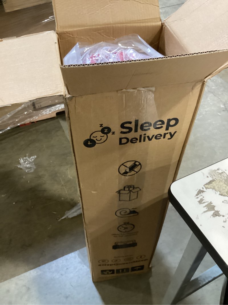Condition photo showing New/Like New for napqueen 5 inch twin memory foam mattress, medium feel, certipur-us certified, bed in a box, breathable soft fabric cover, pink 5-inch twin pink