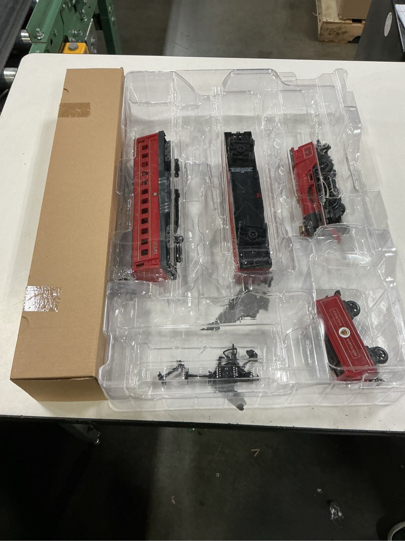 Condition photo showing As Is for lionel hogwarts express battery powered train set w/bluetooth control, water vapor smoke, lights & sounds, 2-rail plastic ready-to-play track system, toy train set for kids ages 4+ modern
