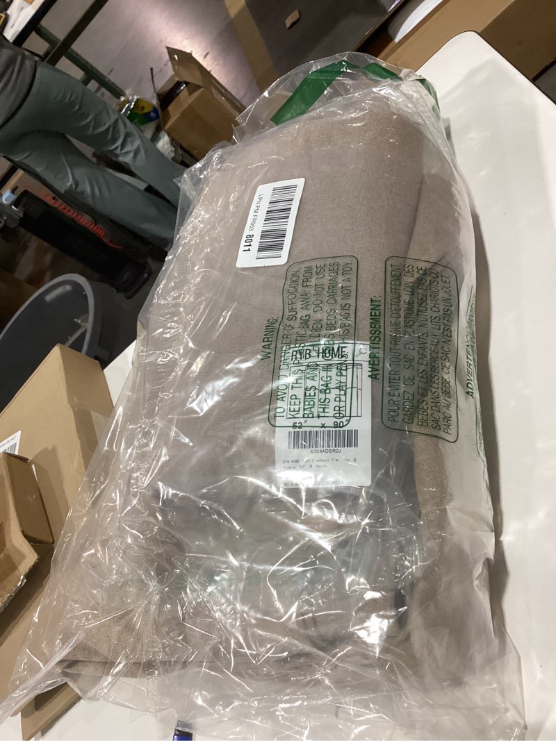 Condition photo showing As Is for RYB HOME 100% Blackout Flax Linen Curtains 90 Inch Long, Light Block and Thermal Insulated Drapes, Total Blackout Curtains for Living Room/Bedroom/Nursery, 2 Panels, 52 Inch Wide, Mocha 52"W x 90"L (Pack of 2) Mocha