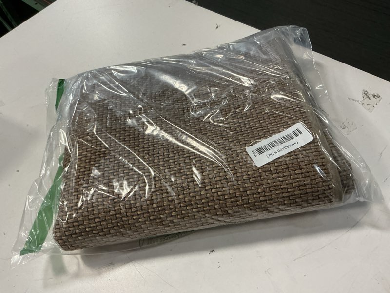 Condition photo showing Good Condition for Door Mat 24"x35", Dirt Resistant and Absorbent, Non-Slip Rubber Backing Floor Mats, Easy Clean Low-Profile Doormat for Entryway, Front Door, Inside Entrance, Brown 24"x35" A- Brown