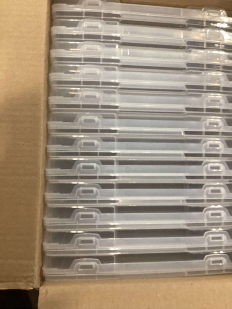 Condition photo showing Good Condition for novelinks Thin 11" x 10" Plastic Game Storage Cases,Portable Paper Organizer with Built-in Handle,Cl