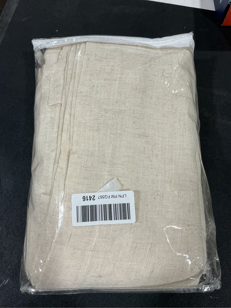 Condition photo showing Good Condition for MIULEE Linen Curtains 96 Inch Length 2 Panels for Bedroom Living Room, Soft Thick Linen Textured Back Tab Window Drapes Semi Sheer Light Filtering Rod Pocket Modern Farmhouse Decor 52"W x 96"L (Pack of 2) Linen