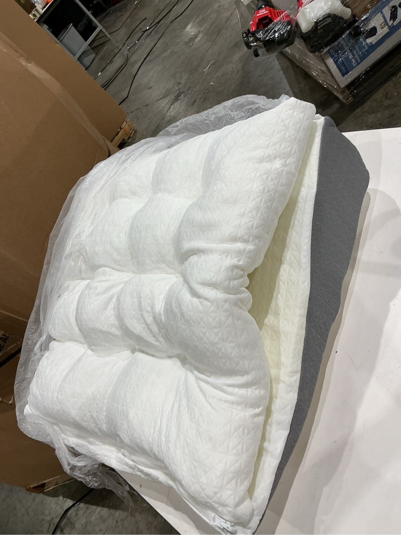 Condition photo showing Good Condition for tanyoo bed wedge pillow for sleep apnea 7.5inch gerd pillow patent dual layer triangle pillow adjustable shredded memory foam topper soft support ideal for acid reflux, after surgery, snoring 24x24x7.5 inch
