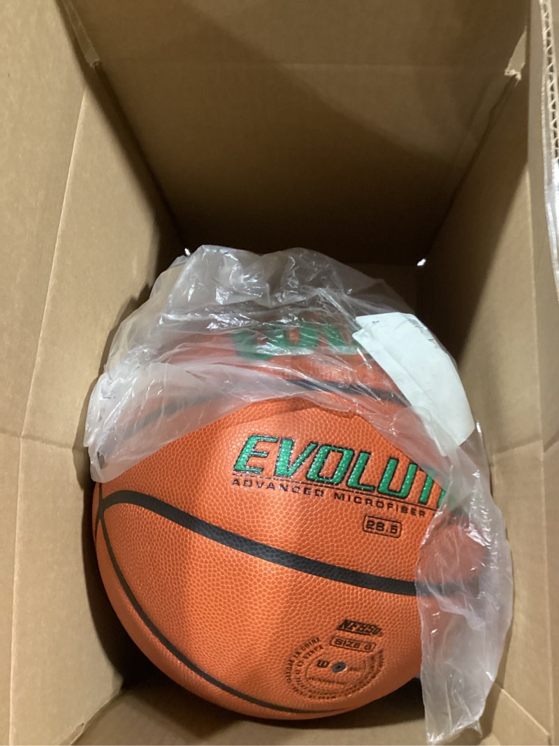WILSON Evolution Indoor Game Basketball, Green, Size 6 - 28.5"