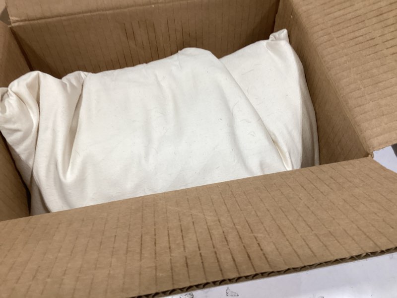 Condition photo showing As Is for similar product domvitus luxury decorative throw pillow cover 18 x 18 inch textured boucle square sofa couch pillow for living room woven accent cushion case, 1pc, buttery cream buttery cream 18\" x 18\" (pack of 1)