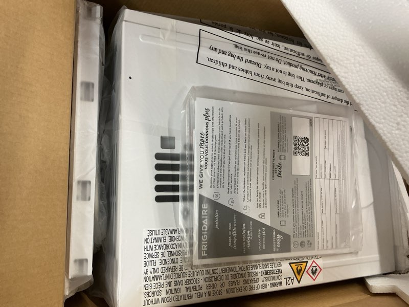 Condition photo showing Good Condition for frigidaire 8,000 btu window air conditioner with remote control, cools up to 350 sq. ft., quiet operation, eco mode, 3 fan speeds, auto restart, white