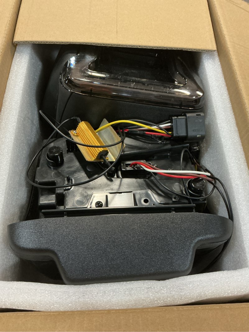 Condition photo showing As Is for Kiwi Master Smoked LED Tail Lights for 2018-2025 Jeep Wrangler JL/4xe Accessories, Black Housing Tinted Lens, Pair