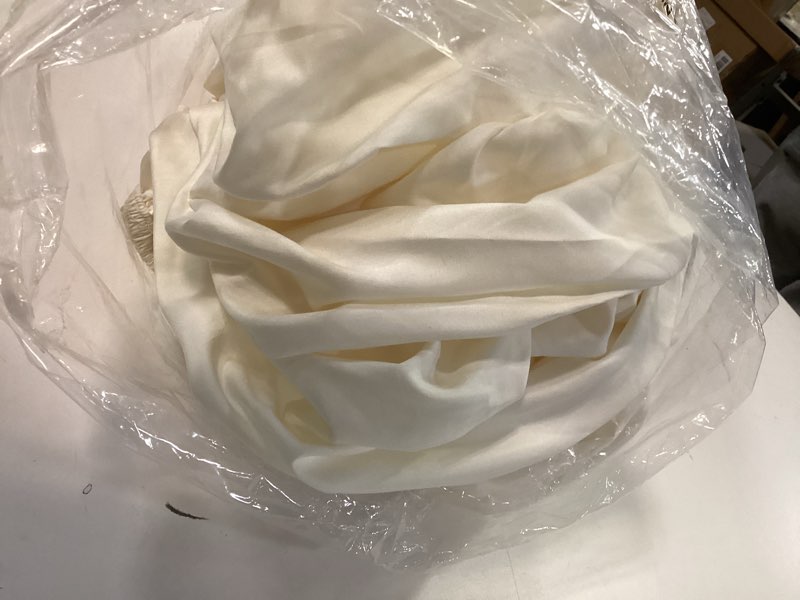 Condition photo showing As Is for HYMOKEGE Ivory King Size Comforter Set Seersucker 7 Pieces, All Season Luxury Bed in a Bag for Bedroom, Bedding Set with Comforters, Sheets, Pillowcases & Shams King(104"x 90") Ivory