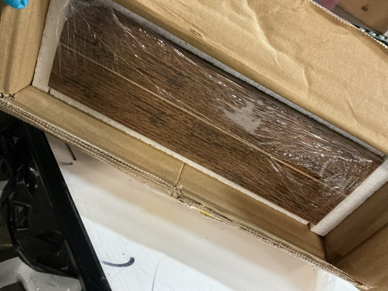Condition photo showing New/Like New for QEEIG Floating Shelves for Wall 23.6" Long - Wall Mounted Shelf Bathroom Kitchen Living Room Bedroom Farmhouse Home Decor Display Bookshelf Large 23.6 x 9.3 inch Set of 2, Rustic Brown (008-60BN)