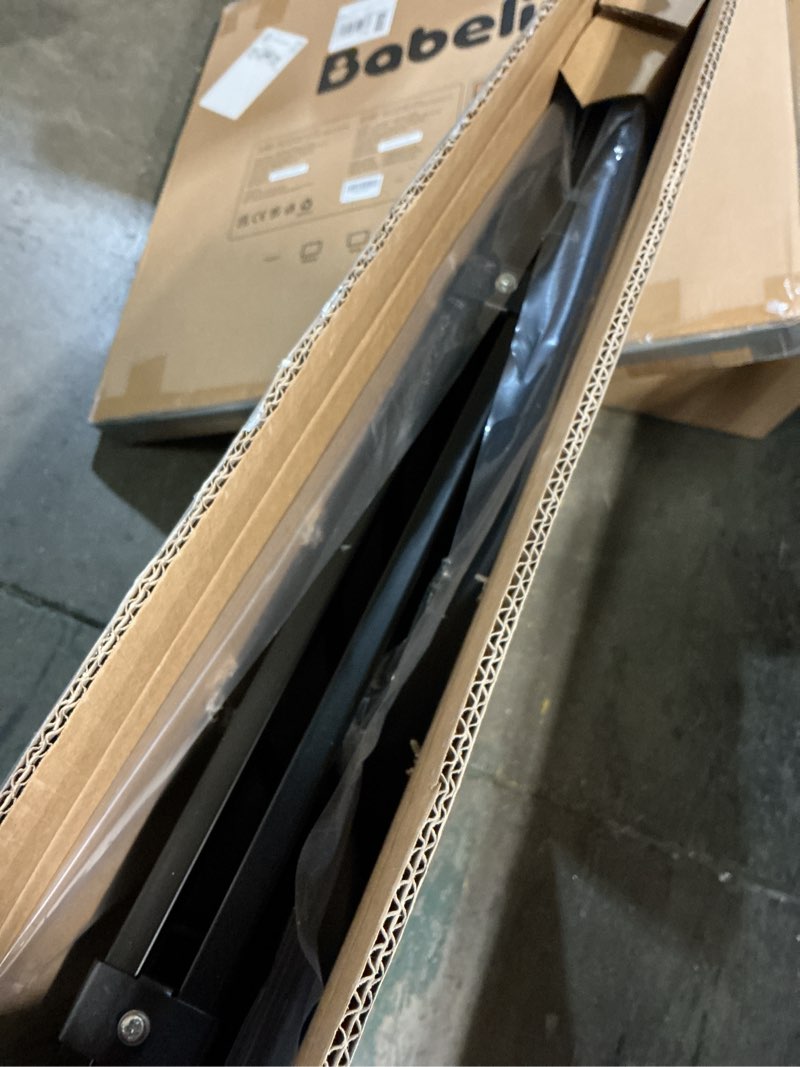 Condition photo showing Good Condition for babelio 31.5-55" no bottom bar baby gate extra wide, 2-in-1 auto close dog gate for the house, stairs and doorways, with large walk thru door, black black - b17 28" h, 31.5-55" w- extra wide