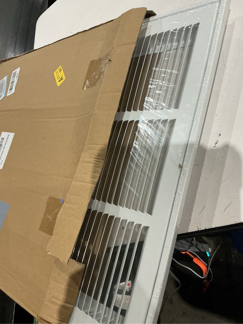 Condition photo showing Good Condition for 18x18 return air grill [duct opening size],return air vent cover for sidewall and ceiling,steel return air grill removable face/door for 1-inch filters(18"w x 18"h [duct opening])
