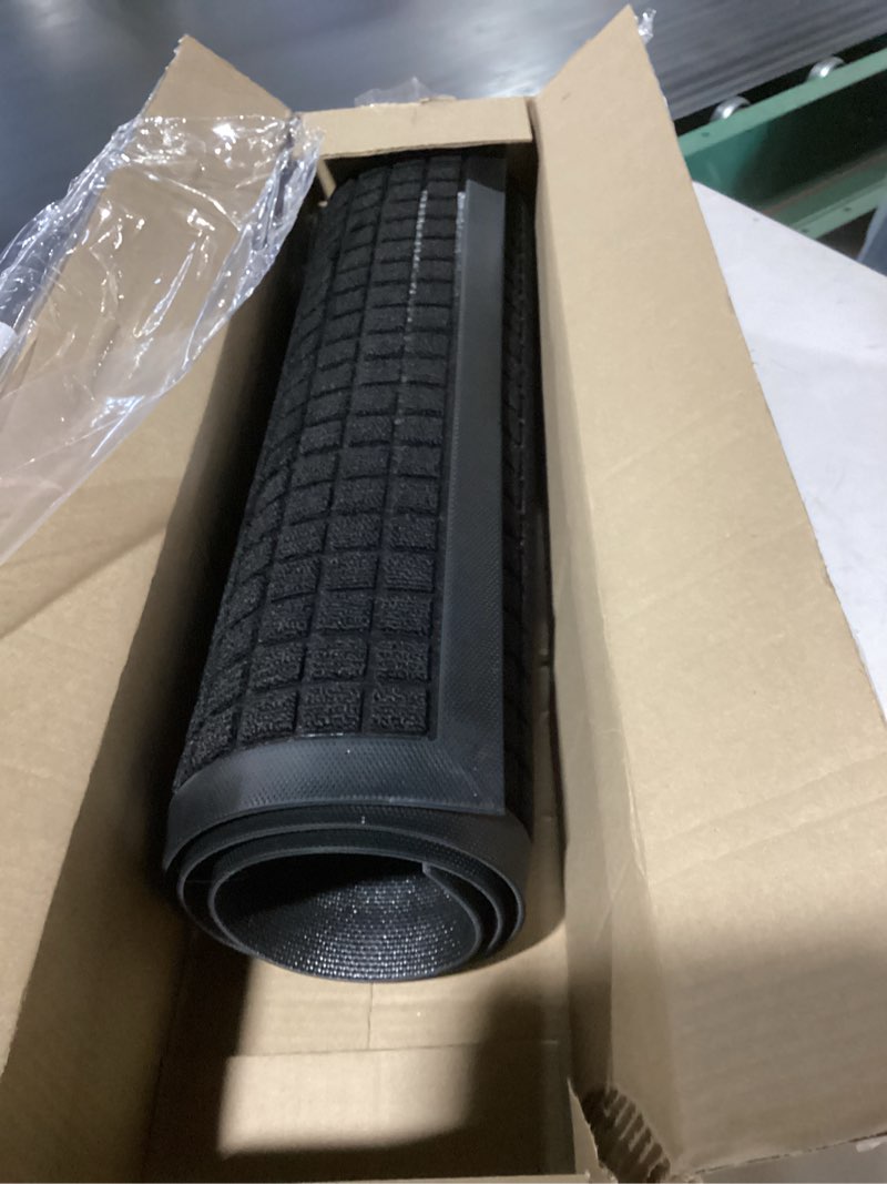 Condition photo showing Good Condition for Smiry Front Door Mat Outside Entrance, Heavy Duty Natural Rubber Doormat, Non Slip, Trap Dirt and Moisture, Easy Clean, Low Profile Welcome Floor Mats for Indoor Outdoor Entry, 47x23 Inch, Black Black Rectangular 47" x 23"