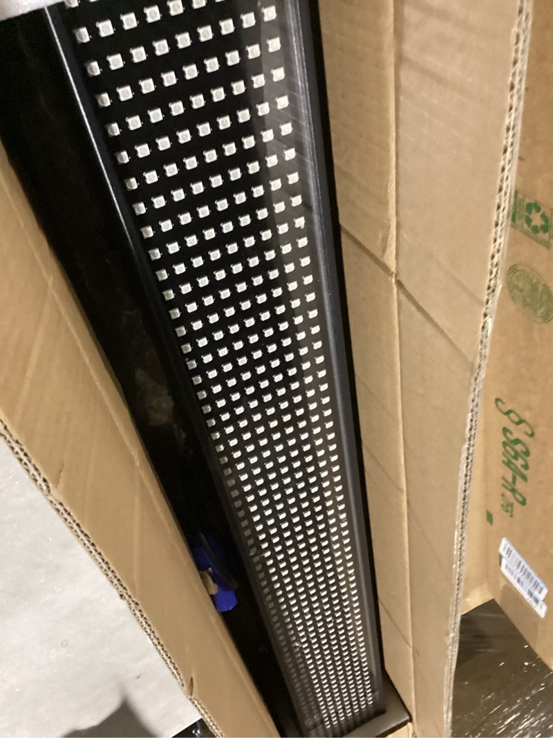 Condition photo showing Good Condition for LED Stage Light Bar 120W,666 RGB Pixel LED Light Bar DJ Light Bar Chase Marquee Gradient Strobe Colorful Wall Bright with DMX & Sound Activated Uplighting for Church Garden Wedding Party Black 1