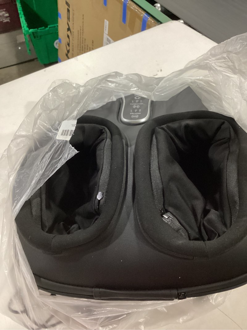 Condition photo showing As Is for COMFIER Shiatsu Foot Massager with Heat, Kneading Rolling,Vibration, Compression,Remote Control,Foot Massage for Neuropathy,Plantar Fasciitis,Size 13“ CF-5212RC4