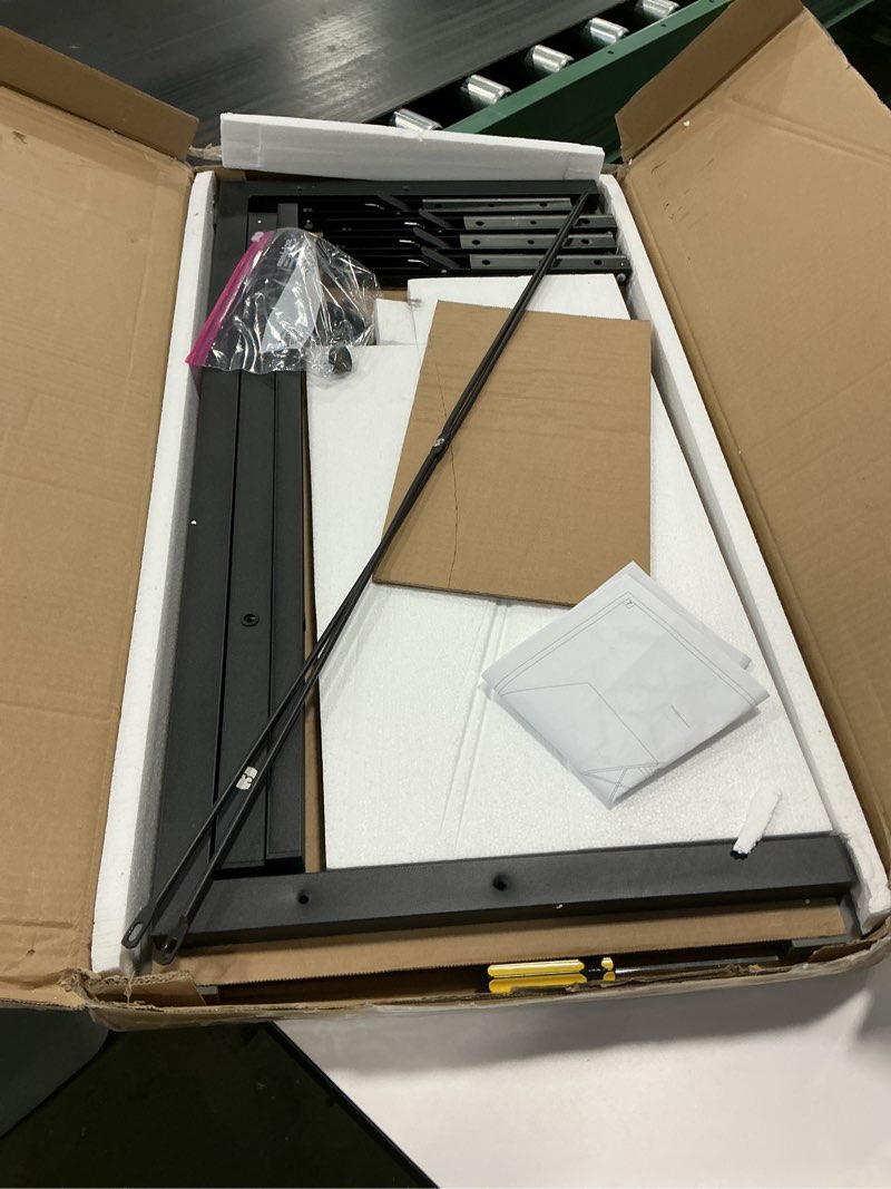 Condition photo showing Good Condition for Vantic 31.5" Folding Desk, Foldable TV Tray Table for Eating on Couch, Extra Large TV Dinner Trays, Portable Fold Computer Writing Desk Table for Home Office, Rustic Brown