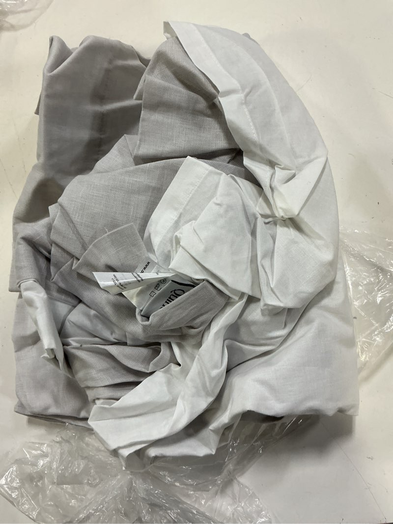 Condition photo showing As Is for quince european linen curtain - single panel, 48x84, cloud