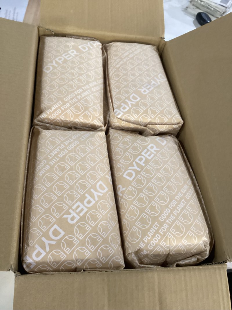 Condition photo showing New/Like New for dyper monthly pack baby diapers size 3 (168 count) - leak-proof & plant based, hypoallergenic, fragrance free & ultra absorbent size 3 diapers for day and overnight skin protection