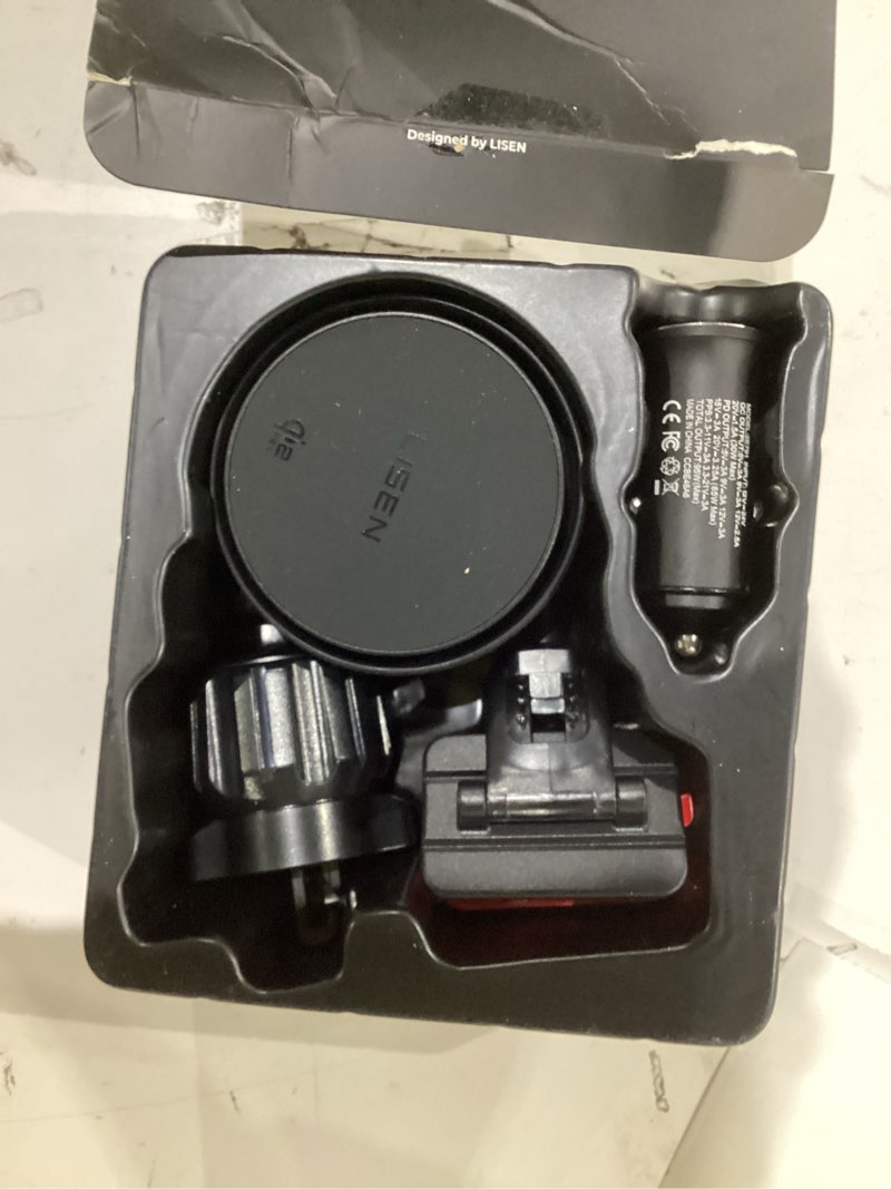 Condition photo showing As Is for lisen for qi2.2 25w magsafe car mount charger?[top spec with cooling fan?95w fast adapter] 25w iphone 17 pro max car charger fast charging for iphone 17 pro max plus air 16-12 series,pixel 10 pro xl