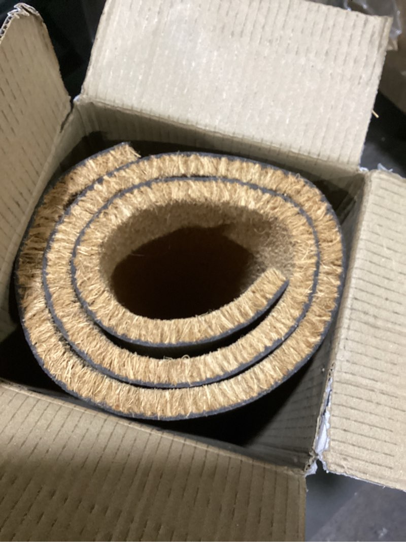 Condition photo showing New/Like New for theodore magnus door mat - welcome mat for front door with non-slip backing - durable coir doormat - perfect for outside entrance and entryway matt - outdoor/indoor - sleek horizon - 24" x 48" sleek horizon 2' x 4' (rectangular)