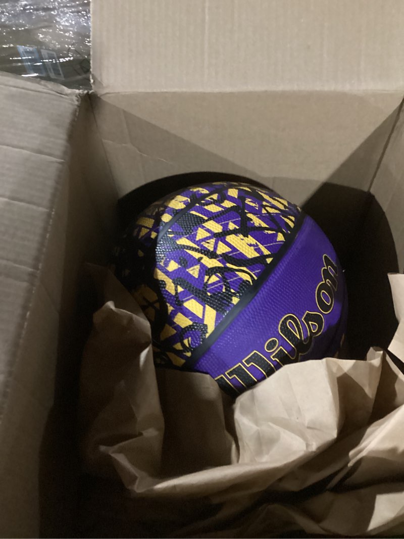 Condition photo showing Good Condition for Wilson NBA Team Graffiti Basketballs - Size 7-29.5" Los Angeles Lakers