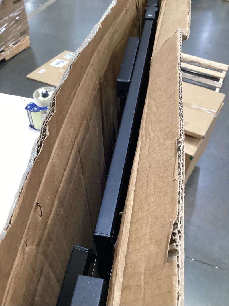Condition photo showing As Is for no pawblems 55" extra tall pet gate for cat, 29-43" auto close cat gate for doorways/stairs/hallways, no drilling pressure mounted tall dog gate indoor, 1.37" pet-safe gap, black black 55" tall, 29-43" wide