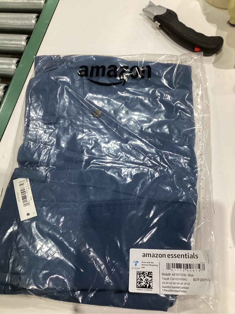 Condition photo showing New/Like New for Amazon Essentials Men's Slim-Fit 9" Chino Short 40 Deep Blue