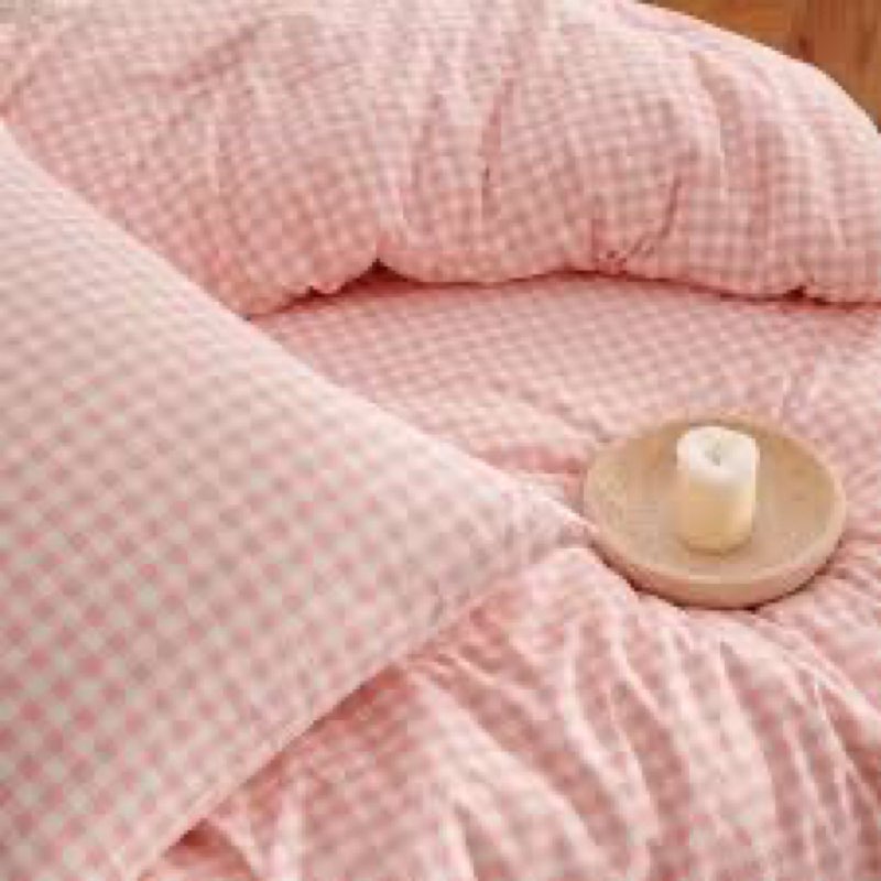 Nayoroom Pink Gingham Comforts ( 1 Comforter, 2 Pillowcases) similar 