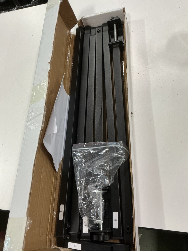 Condition photo showing As Is for Tool-Free Setup Heavy-Duty Black Table Arch Stand 24''-48'' Tall 48"-94" Length Over The Table Rod Stand with Clamps for Wedding Birthday Party Halloween Christmas,Thanksgiving Party Decorations