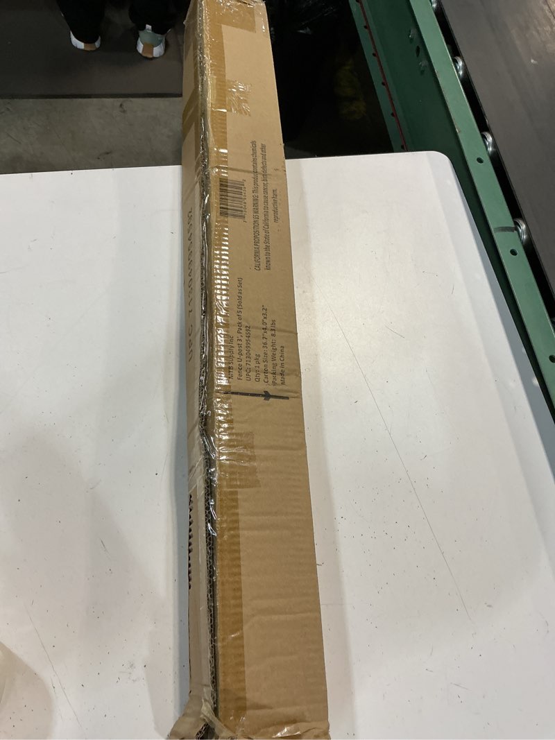Condition photo showing Good Condition for mtb metal fence post fence u post green 3 feet, pack of 10, for garden wire fence u-channel steel garden post sign post 3',10 pcs