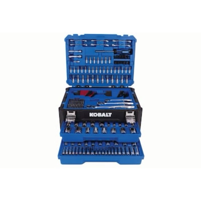 kobalt 297 -piece metric and standard (sae) mechanics tool set with hard case