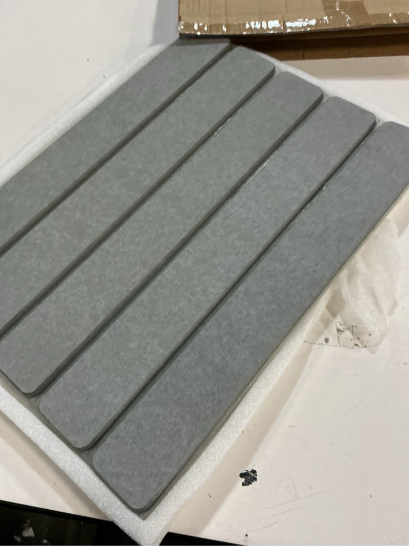 Condition photo showing Good Condition for large stone dish drying mat for kitchen counter, 24"×16", collapsible quick dry dish drying mat, ultra absorbent diatomaceous earth mats for dishes bottles cups, match any countertop - grey ornament 24" x 16"