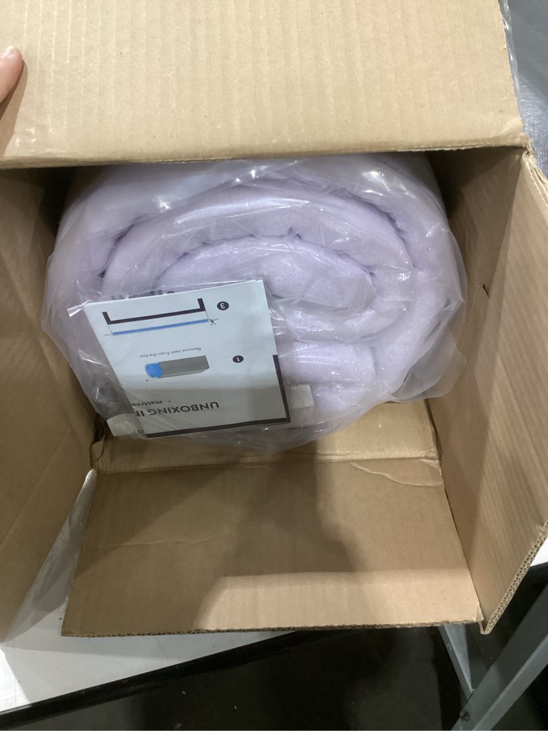 Condition photo showing New/Like New for best price mattress 3 inch egg crate memory foam mattress topper with soothing lavender infusion, certipur-us certified, dorm essentials, short queen short queen 3 inch egg crate