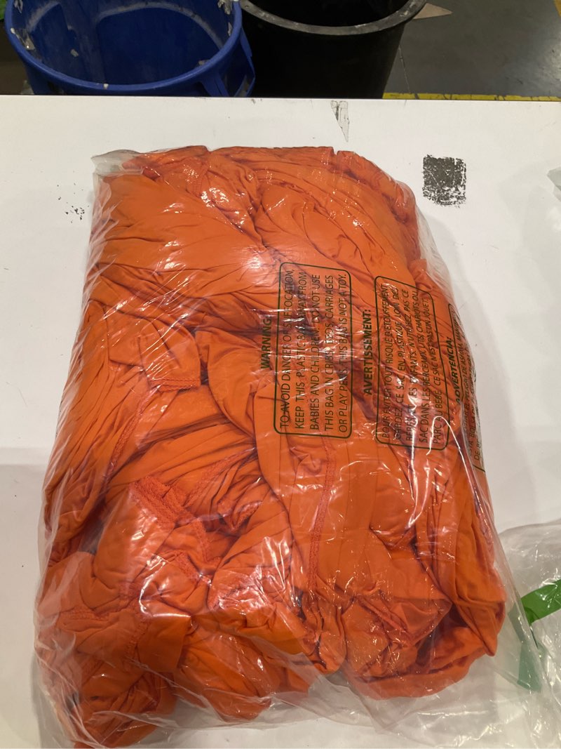 Condition photo showing Good Condition for 6 panles orange backdrop curtains - wrinkle free fabric backdrop curtain for photoshoot, 10ft wedding party photo backdrop drapes for birthday baby shower photography stage background decorations w4' x h10'(6 panels) orange