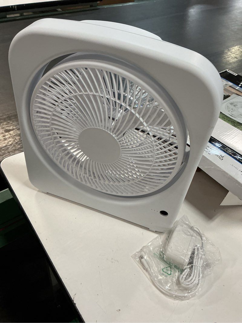 Condition photo showing As Is for mainstays 9" portable fan white