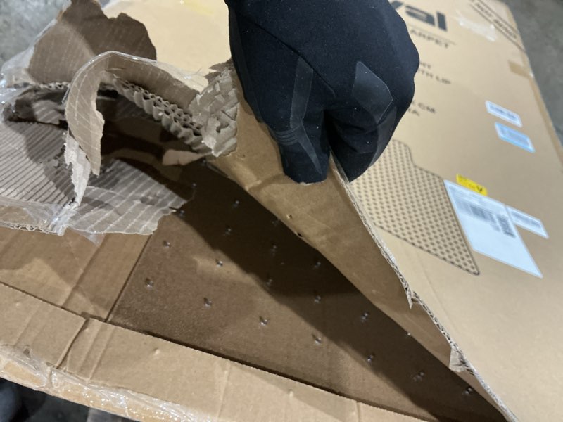 Condition photo showing Good Condition for kuyal office chair mat for carpet, 32x55 clear heavy duty computer chair mat with lip, under desk protector carpeted floors mat, easy chair movement,ship flat 1 32" x55" with lip