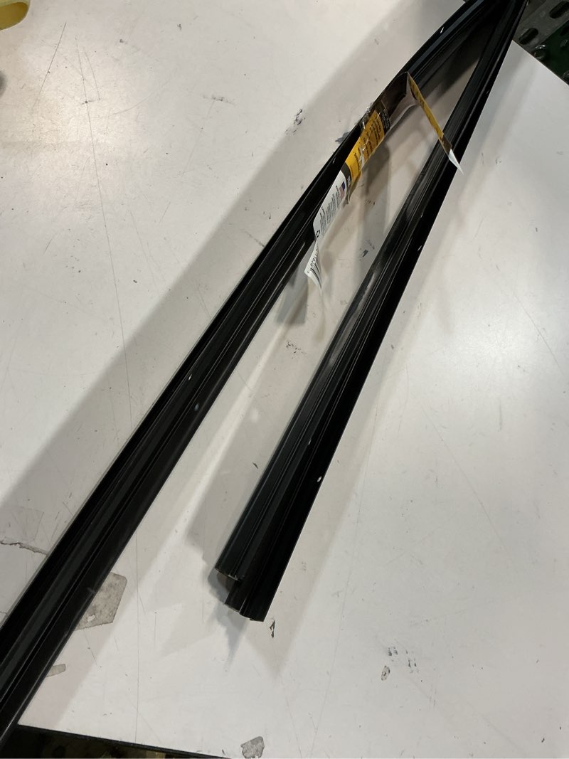 Condition photo showing As Is for M-D 7-ft x 1-3/4-in x 5/8-in Black Aluminum/Vinyl Door Weatherstrip