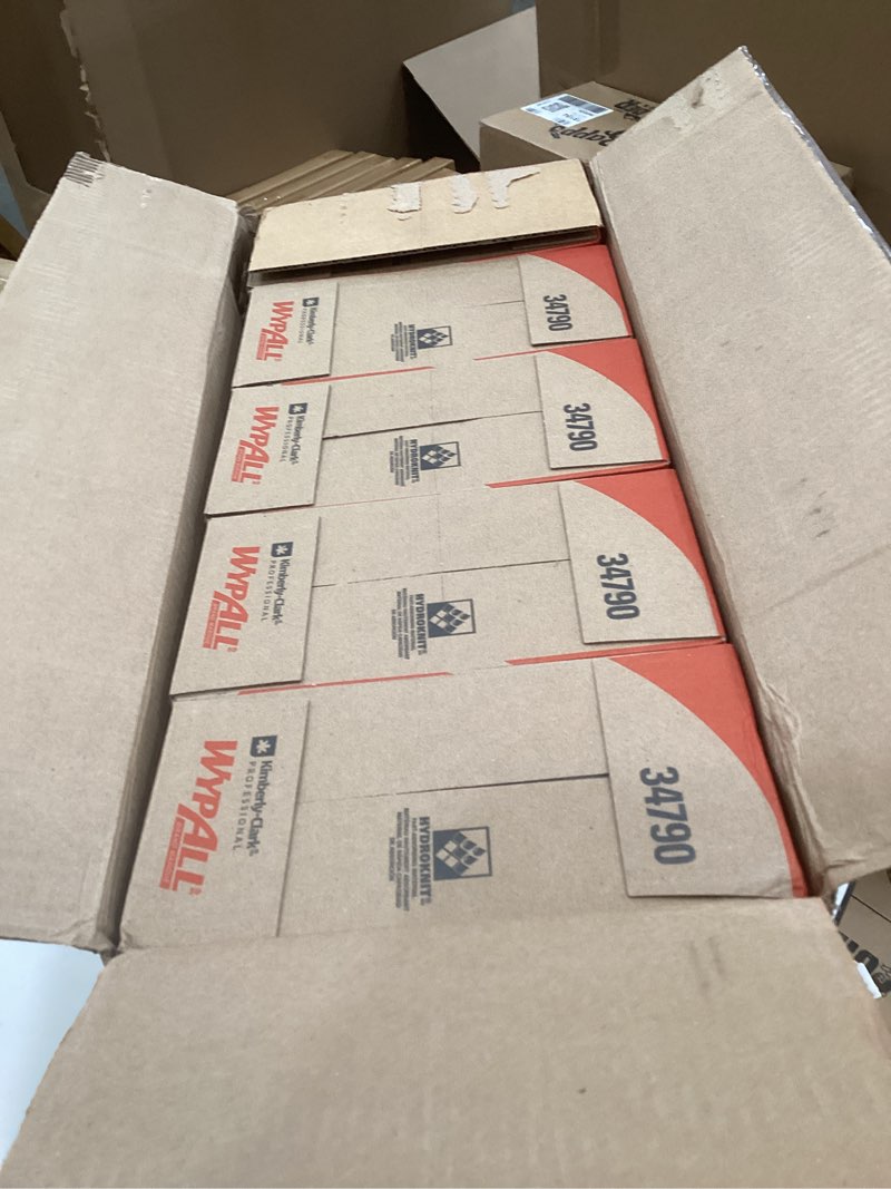 Condition photo showing New/Like New for wypall generalclean x60 cloths multi-task cleaning wipes (34790), pop-up box, strong and absorbent towels, white (10 boxes of 118 sheets, 1,180 sheet total) pop-up box 10 boxes white