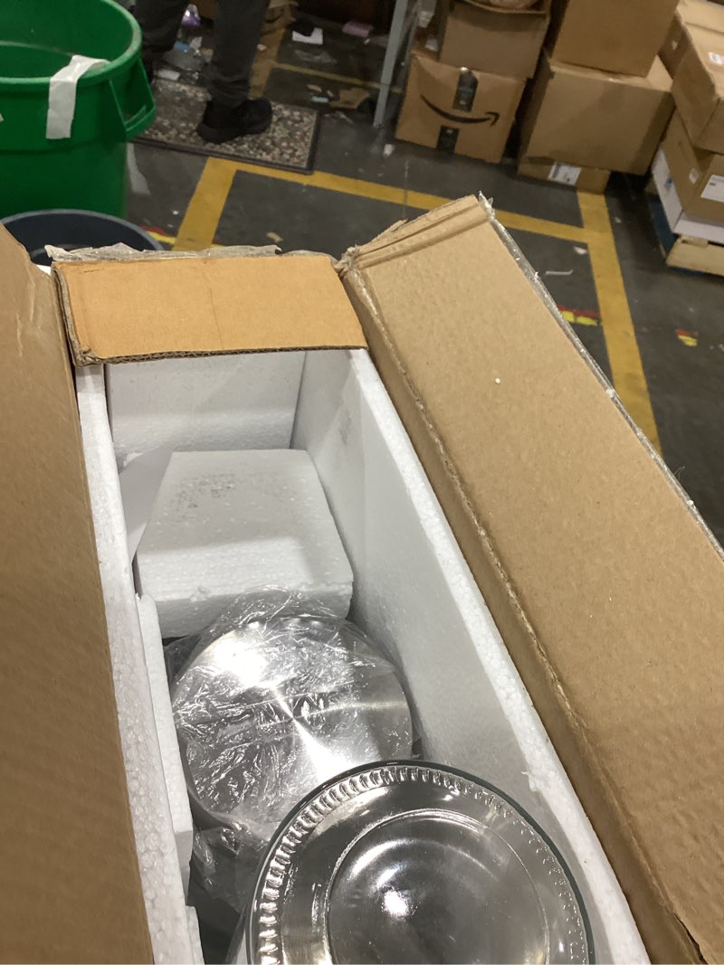 Condition photo showing As Is for 4pc Canister Sets for Kitchen Counter or Bathroom + Labels & Marker, Glass Cookie Jars with Airtight Lids - Food Storage Containers with Lids Airtight for Pantry - Flour, Sugar, Coffee, Cookies, etc.