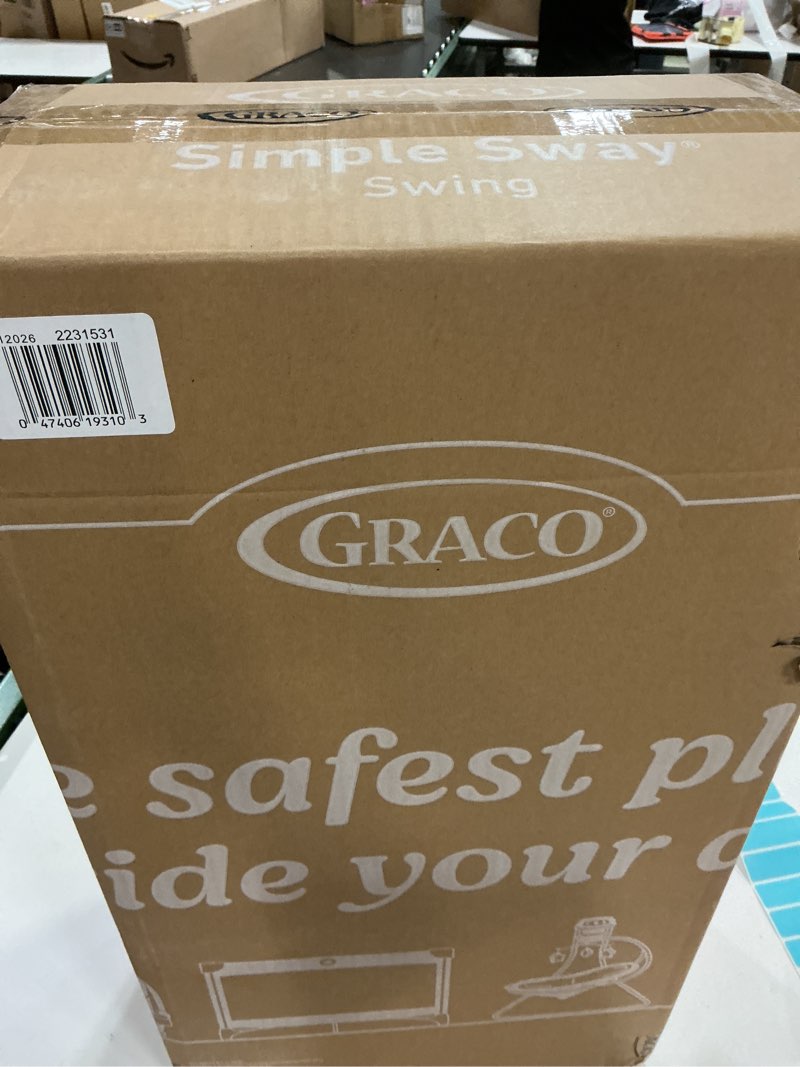 Condition photo showing Good Condition for graco simple sway portable baby swing for infants, newborn swing with 15 songs and sounds, great gift for new parents, baby registry must have