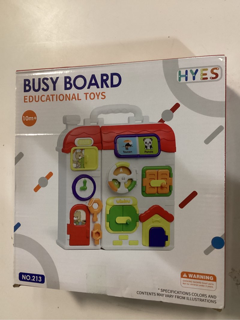 Condition photo showing New/Like New for Montessori Toys for 1 Year Old, Musical Montessori Busy Board for Toddlers 1-3, Bilingual Learning Sensory Activity Board, Travel Birthday Gift for Baby Boys Girls Ages 2 3 4