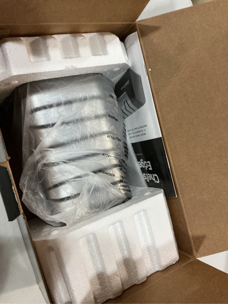 Condition photo showing New/Like New for chef'schoice electric knife sharpeners with rechargeable battery for 20-degree straight and serrated knives using 100-percent diamond abrasives, 3-stage, gray 20-degree 3-stage
