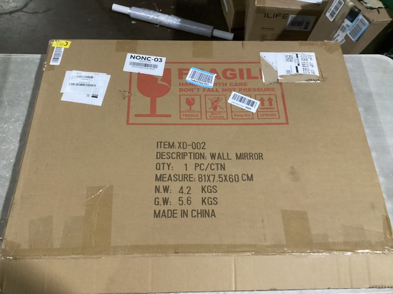 Condition photo showing New/Like New for Gold Traditional Vintage Ornate Baroque Mirror,Gold Brass Mirror for Wall,Victorian Antique Bronze Mirrors Arched for Bathroom/Living Room/Hallway/Fireplace 19"X27" Retro Gold 27"L x 19"W