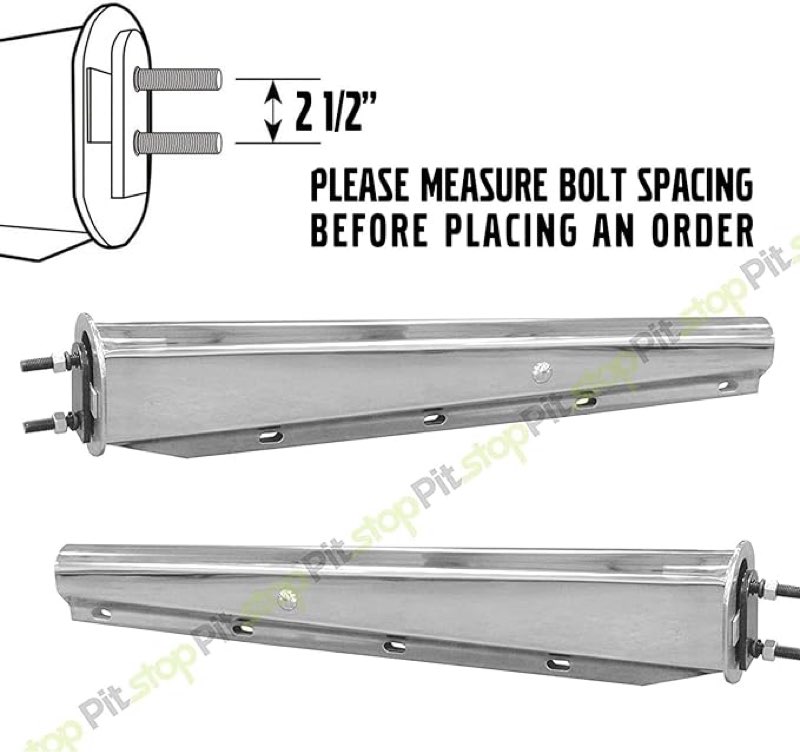  30" Stainless Steel Straight Mud Flap Hanger 2 1/2" Bolt Semi Truck Tapered