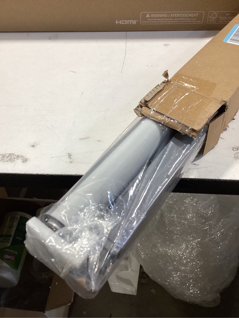 Condition photo showing Good Condition for LazBlinds No Tools No Drill Cordless Zebra Blinds for Windows, Dual Layer Light Control for Day and Night, Light Filtering Privacy Roller Blinds and Shades for Home, 20" W x 48" H, Stone Grey Stone Grey 19.88"W x 48"H